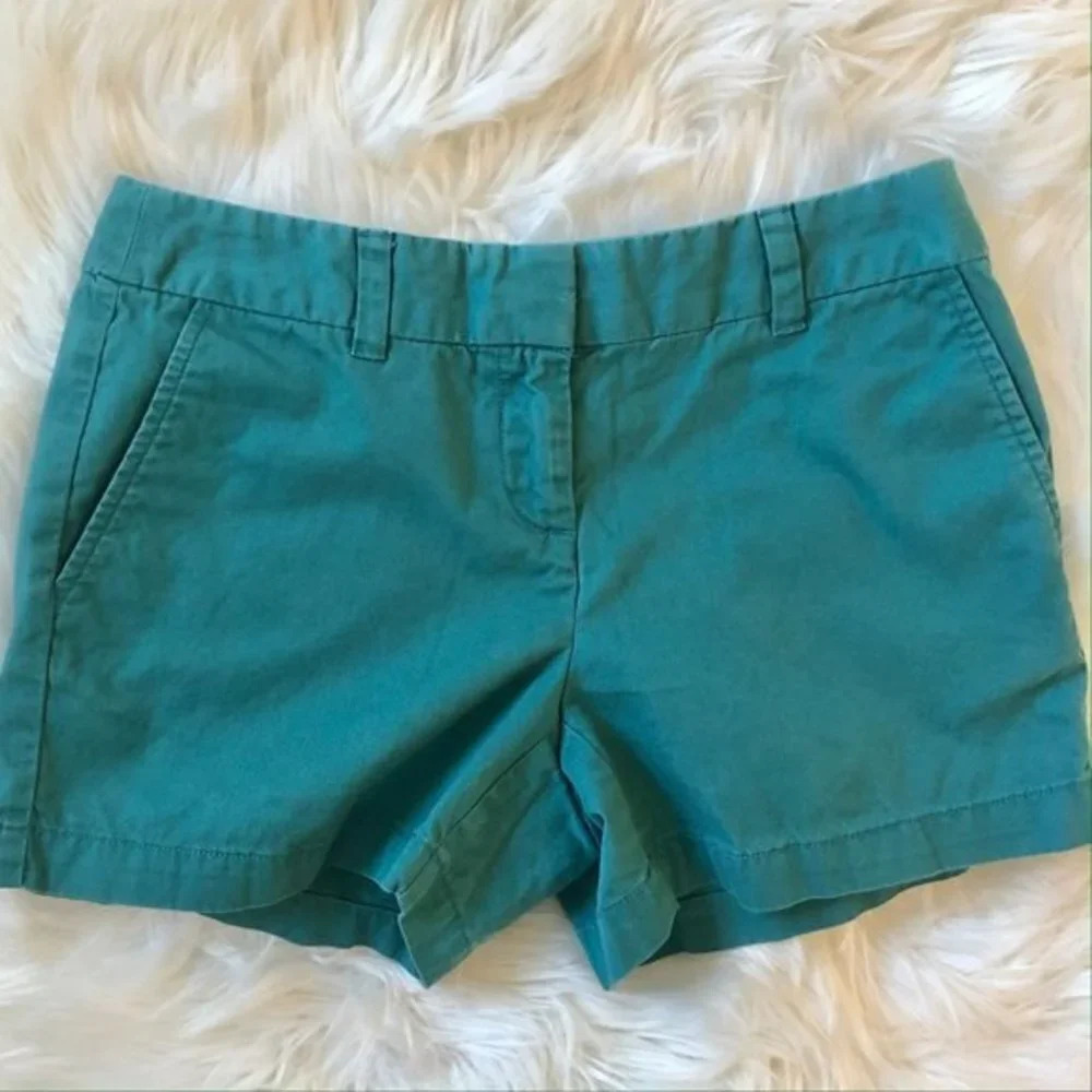 Loft Green 100% Cotton Shorts 0 - Picture 2 of 6